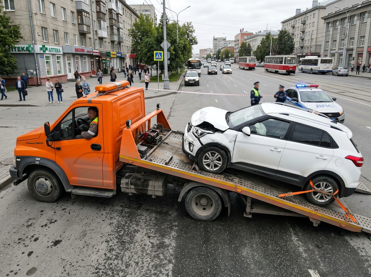 Hyundai Creta после столкновения