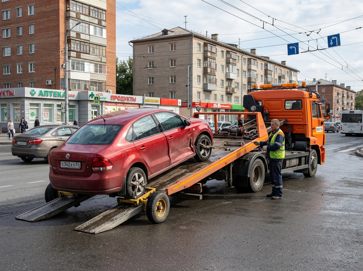 VW Polo с заклиненными колёсами