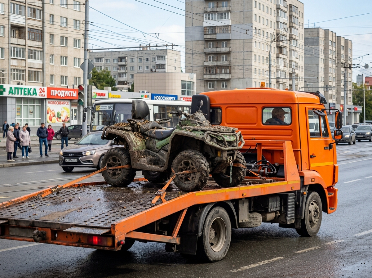Квадроцикл BRP из леса