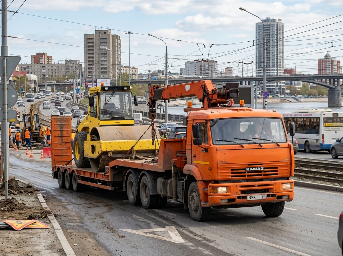 Дорожный каток после ремонта