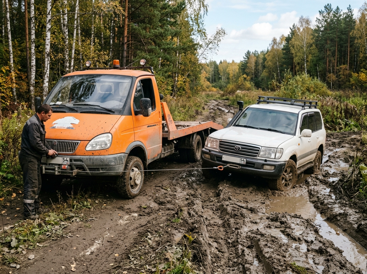 Toyota Land Cruiser из грязи